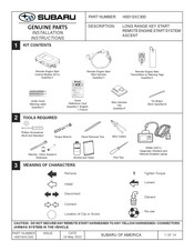 Subaru H001SXC300 Instructions D'installation