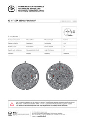 eta 2894S2 Skeleton Fiche Technique