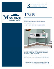 Monarch Specialties I 7510 Instructions D'assemblage