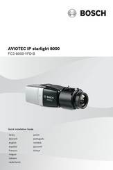 Bosch AVIOTEC IP starlight 8000 Guide D'installation Rapide