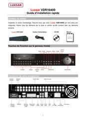 LUXSAR VDR1640D Guide D'installation Rapide