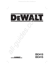 DeWalt DC415 Traduction De La Notice D'instructions Originale