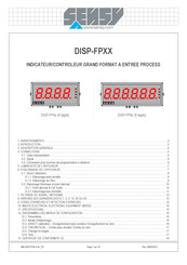 Sensy DISP-FP4 Serie Mode D'emploi