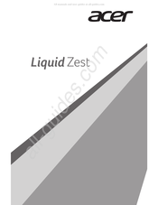 Acer Liquid Zest Mode D'emploi