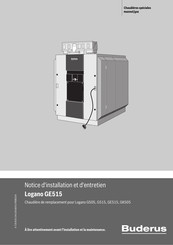 Buderus Logano GE515 Notice D'installation Et D'entretien