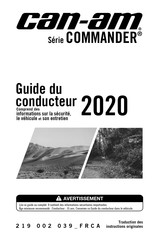 Can-Am COMMANDER 2020 Serie Guide Du Conducteur