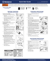 Westinghouse WGen7500s Guide De Démarrage Rapide