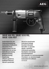 Aeg SB2E 850 RS Instructions D'utilisation