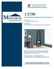 Monarch Specialties I 2750 Instructions D'assemblage