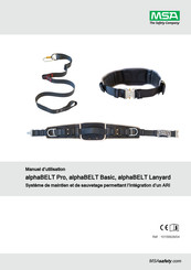 MSA alphaBELT Lanyard Manuel D'utilisation