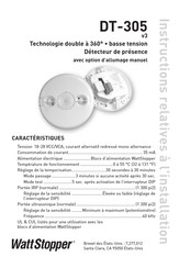 wattstopper DT-305 v3 Instructions Relatives À L'installation