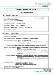 Transalp PIRATES LE BARON PERCHE 3770 Notice Constructeur