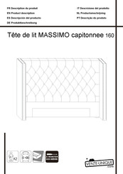 Vente Unique MASSIMO 160 161265GRIS Description Du Produit