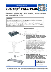 ST Quadrat LUX-top FALZ-PLUS Plan De Montage