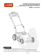 LAZER ECOMOW470 Instructions De Sécurité Et D'utilisation