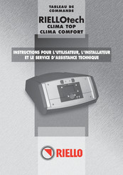 Riello tech CLIMA COMFORT Instructions Pour L'utilisateur, L'installateur Et Le Service D'assistance Technique