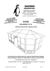 Gazebo Penguin 41218 Instructions Pour L'installation