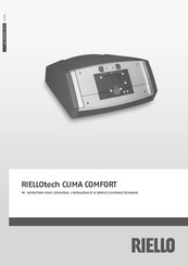 Riello RIELLOtech CLIMA COMFORT Instructions Pour L'utilisateur, L'installateur Et Le Service D'assistance Technique
