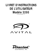 Directed Electronics AVITAL AviStart 3200 Livret D'instructions De L'utilisateur