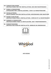 Whirlpool AFO ED5SO Instructions Pour L'installation, L'emploi Et La Maintenance