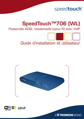 THOMSON SpeedTouch 706 WL Guide D'installation Et Utilisateur