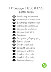 HP Designjet T1200 Série Informations D'introduction