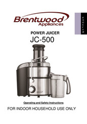 Brentwood Appliances JC-500 Consignes De Sécurité Et De Fonctionnement