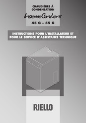 Riello insieme condens 45 G Instructions Pour L'installateur Et Pour Le Service D'assistance Technique