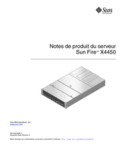 Sun Microsystems Sun Fire X4450 Notes De Produit