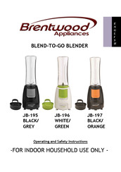 Brentwood Appliances JB-197 Consignes De Sécurité Et De Fonctionnement