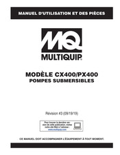 MULTIQUIP CX400 Manuel D'utilisation Et De Pièces