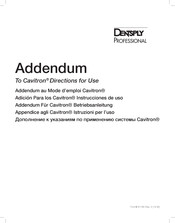 DENTSPLY Cavitron Addendum Au Mode D'emploi