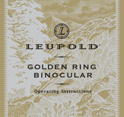 Leupold Golden Ring W896 Manuel D'instructions