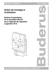 Buderus ZM 427 Notice De Montage Et D'utilisation