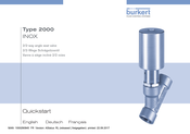 Burkert INOX 2000 Guide Rapide