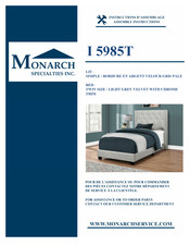 Monarch Specialties I 5985T Instructions D'assemblage