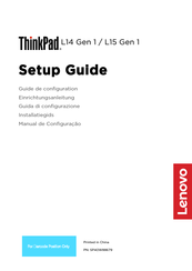 Lenovo ThinkPad L14 Guide De Configuration