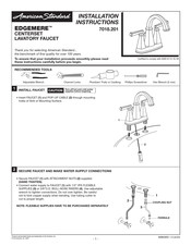 American Standard EDGEMERE 7018.201 Serie Instructions D'installation