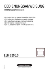 Kuppersbusch EEH 6200.0 Instructions D'utilisation Et Avis De Montage
