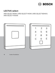 Bosch LECTUS select Guide D'installation