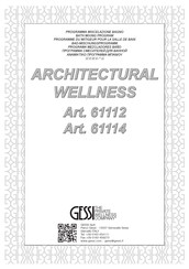 Gessi ARCHITECTURAL WELLNESS 61114 Instructions D'installation