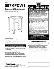 Whittier Wood Products Chaparral Crescent 597KFDW1 Instructions De Montage
