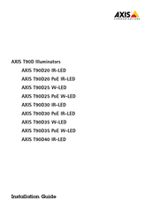 Axis T90D25 PoE W-LED Guide D'installation