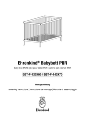 Ehrenkind Babybett PUR Serie Instructions De Montage