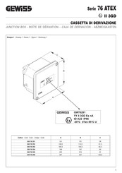 Gewiss GW 76 291 Manuel D'instructions