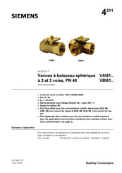 Siemens VBI61.20-6.3 Fiche Technique