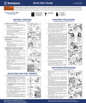Westinghouse WGen9500TFc Guide De Démarrage Rapide