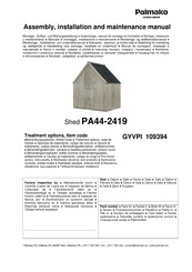 Lemeks PA44-2419 Instructions De Montage Et D'entretien
