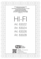 Gessi HI-FI 63026 Instructions D'installation