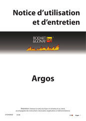 Bodart & Gonay Argos Notice D'utilisation Et D'entretien
